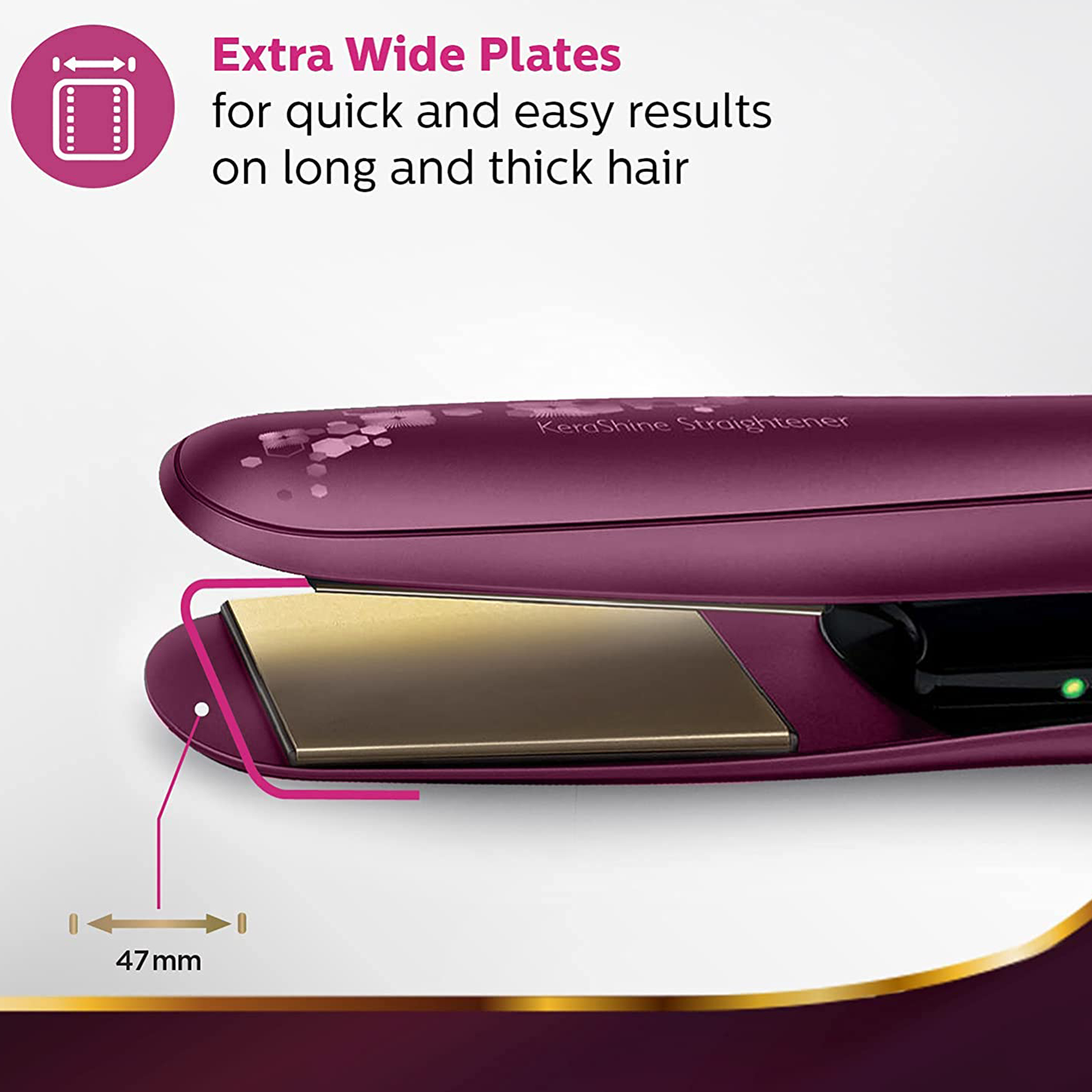 Philips kerashine hair straightener croma sale